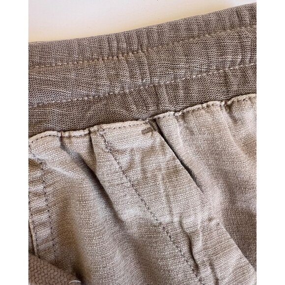 Splendid Campsite Linen Blend Butter Soft Side Pockets 2-tone Drawstring Shorts - Picture 8 of 11